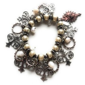 Treska Boho Chic Beaded Multi Charm Bracelet